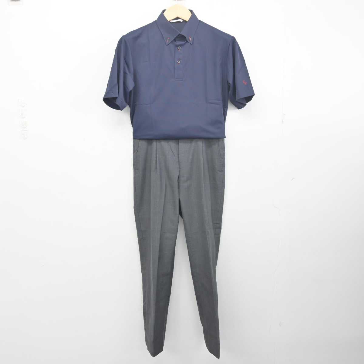 【中古】岡山県 倉敷鷲羽高等学校 男子制服 2点 (シャツ・ズボン) sf055742