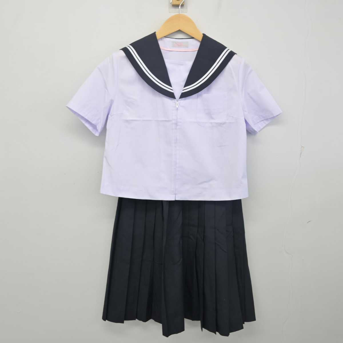 【中古】岐阜県 西可児中学校 女子制服 2点 (セーラー服・スカート) sf055762