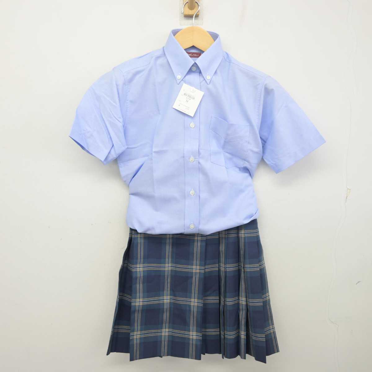 【中古】神奈川県 横浜清陵高等学校 女子制服 2点 (シャツ・スカート) sf055777