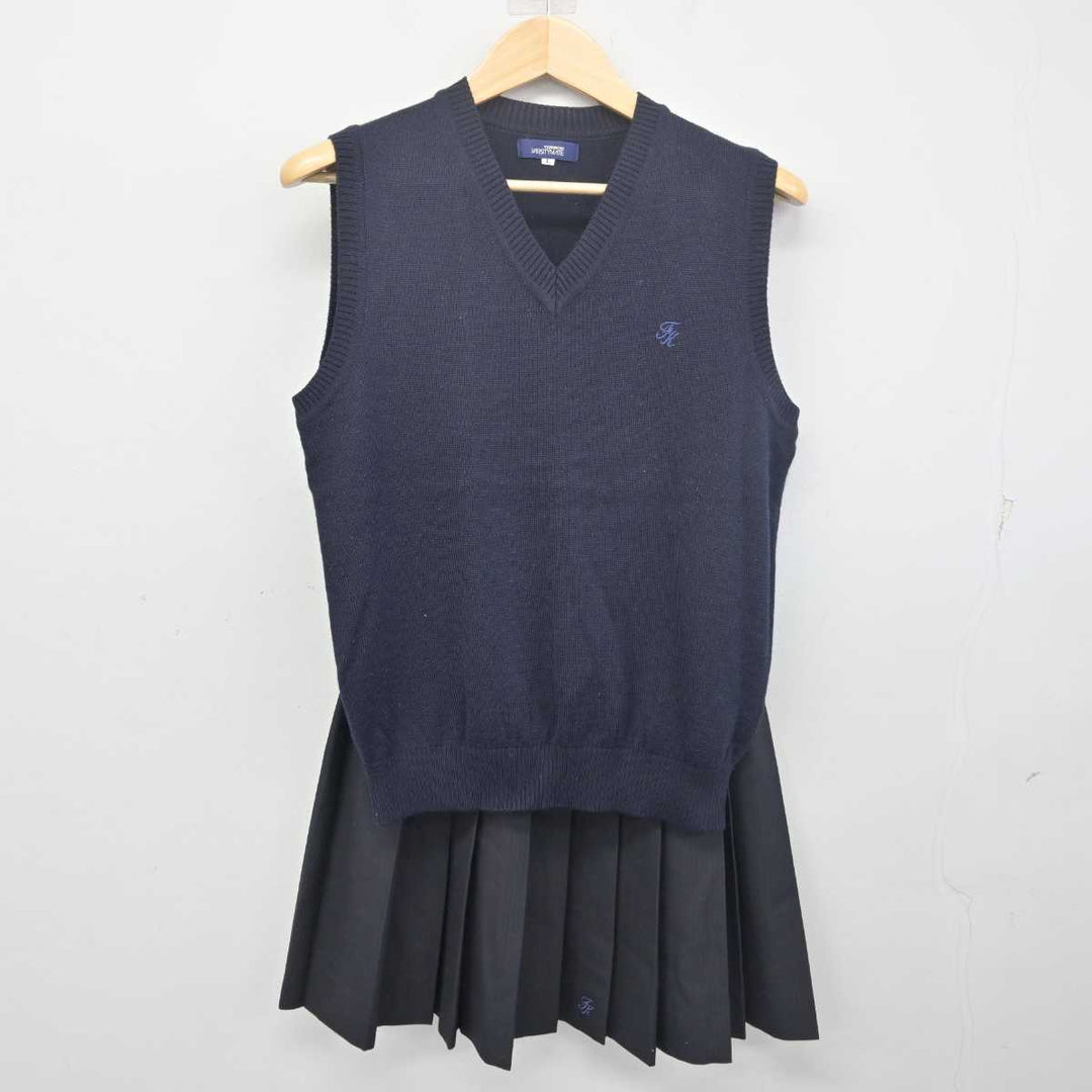 中古】千葉県 船橋啓明高等学校 女子制服 3点 (ニットベスト・ニットベスト・スカート) sf055779 | 中古制服通販パレイド