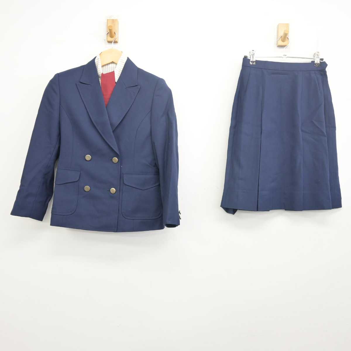 【中古】熊本県 熊本学園大学付属高等学校 女子制服 4点 (ブレザー・シャツ・スカート) sf055792