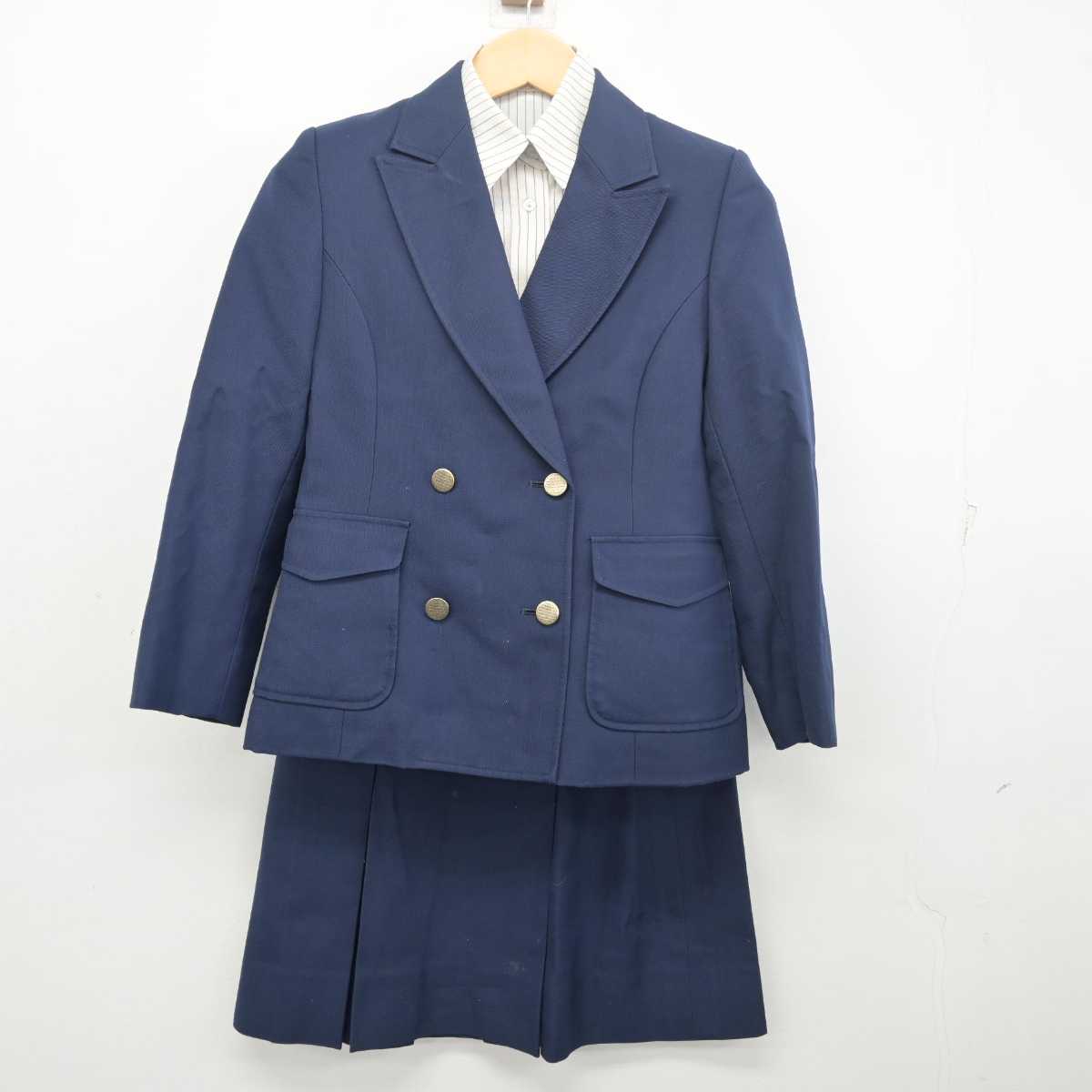 【中古】熊本県 熊本学園大学付属高等学校 女子制服 3点 (ブレザー・シャツ・スカート) sf055793