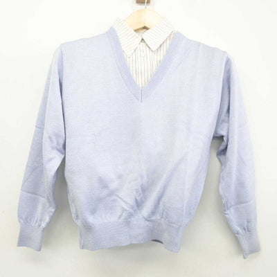 【中古】熊本県 熊本学園大学付属高等学校 女子制服 2点 (ニット・シャツ) sf055795