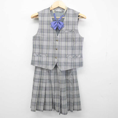 【中古】埼玉県 狭山清陵高等学校 女子制服 3点 (ベスト・スカート) sf055811