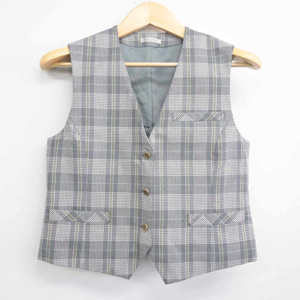 【中古】埼玉県 狭山清陵高等学校 女子制服 3点 (ベスト・スカート) sf055811