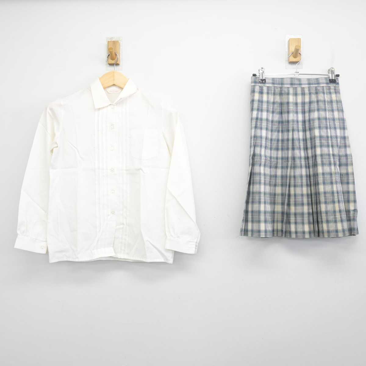 【中古】埼玉県 狭山清陵高等学校 女子制服 2点 (シャツ・スカート) sf055812