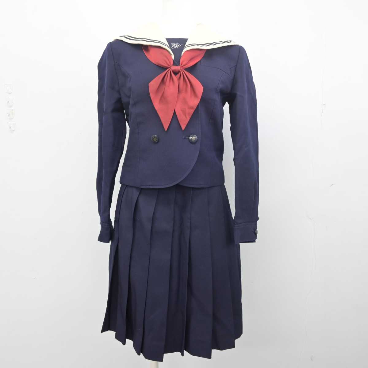 【中古】千葉県 千葉日本大学第一中学校 女子制服 3点 (セーラー服・スカート) sf055813