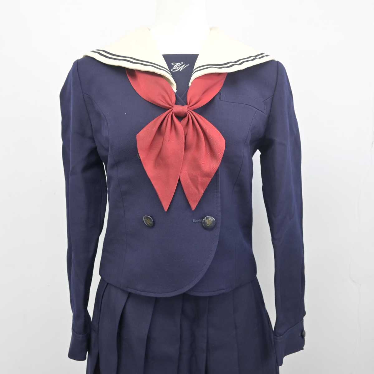 【中古】千葉県 千葉日本大学第一中学校 女子制服 3点 (セーラー服・スカート) sf055813