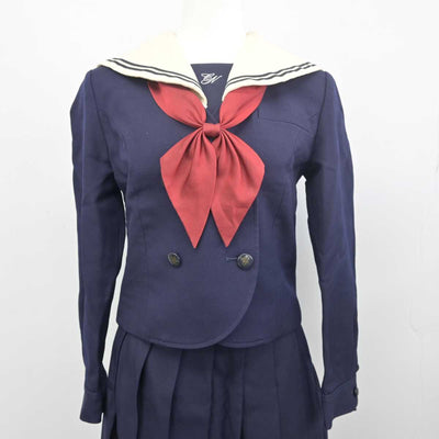 【中古】千葉県 千葉日本大学第一中学校 女子制服 3点 (セーラー服・スカート) sf055813