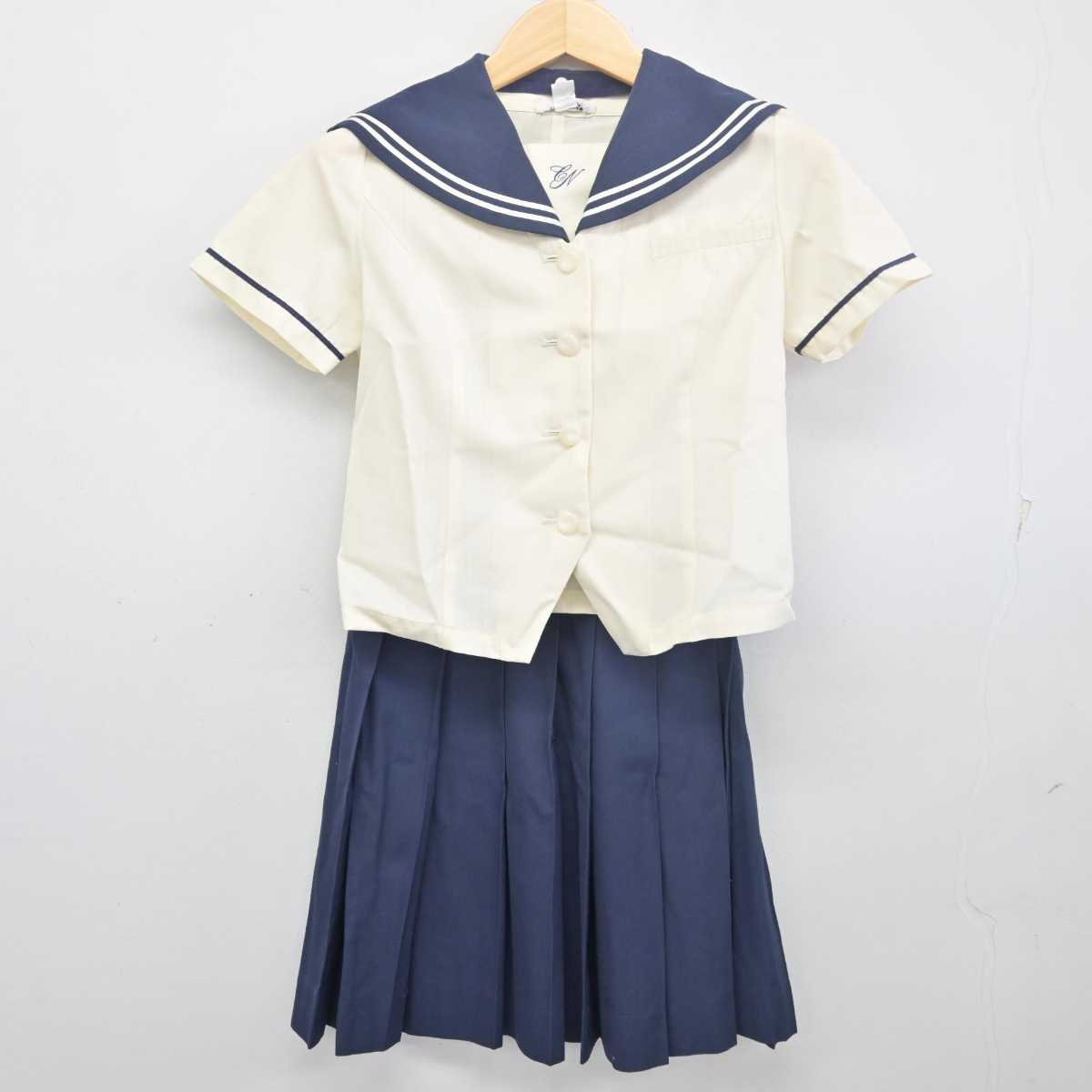 【中古】千葉県 千葉日本大学第一中学校 女子制服 2点 (セーラー服・スカート) sf055814