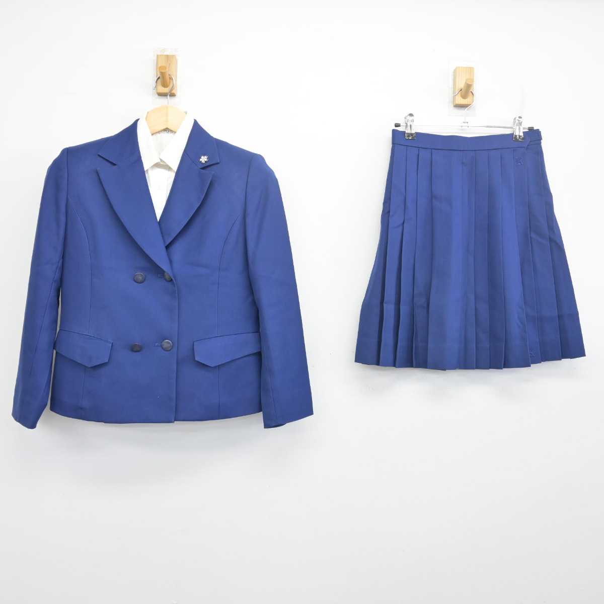 【中古】千葉県 検見川高等学校 女子制服 5点 (ブレザー・シャツ・スカート) sf055815