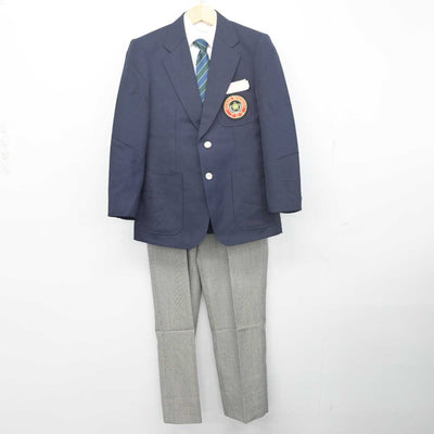 【中古】北海道 大中山中学校 男子制服 4点 (ブレザー・シャツ・ズボン) sf055852