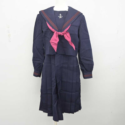 【中古】福岡県 福岡女学院中学校・高等学校 女子制服 3点 (セーラー服・ジャンパースカート) sf055857