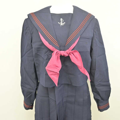 【中古】福岡県 福岡女学院中学校・高等学校 女子制服 3点 (セーラー服・ジャンパースカート) sf055857