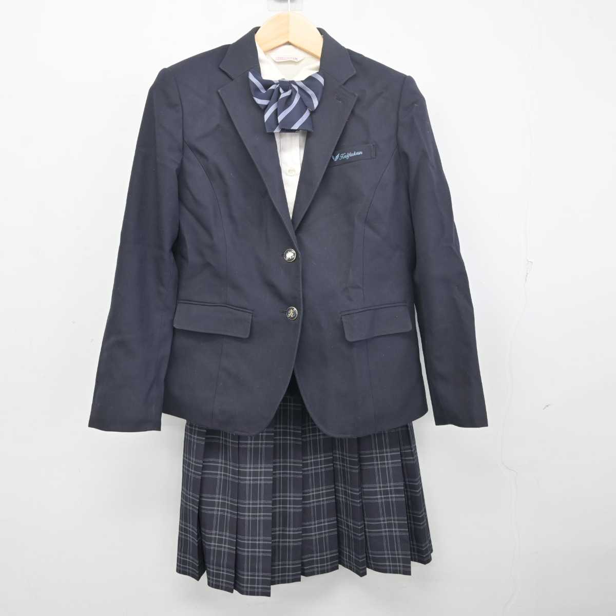 【中古】大阪府 懐風館高等学校 女子制服 4点 (ブレザー・シャツ・スカート) sf055872