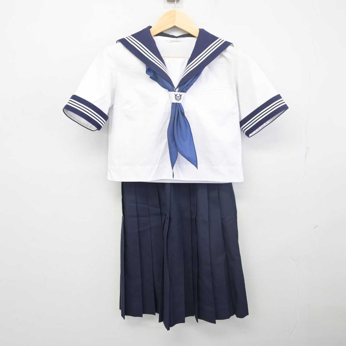 【中古】埼玉県 三郷市立南中学校 女子制服 4点 (セーラー服・スカート) sf055880