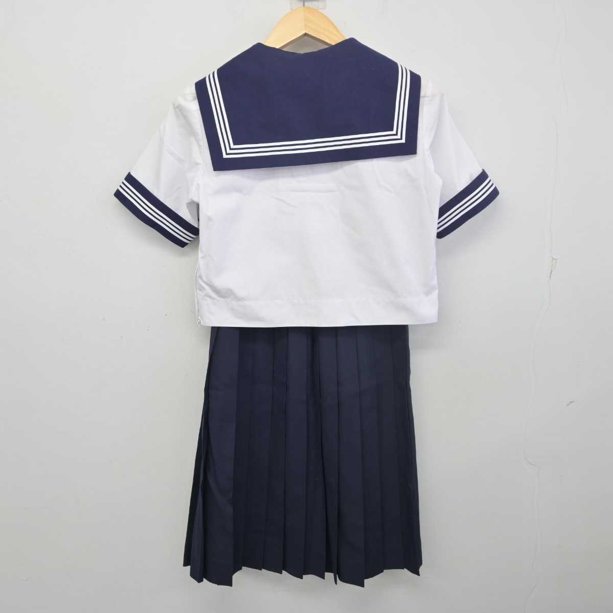 【中古】埼玉県 三郷市立南中学校 女子制服 4点 (セーラー服・スカート) sf055880