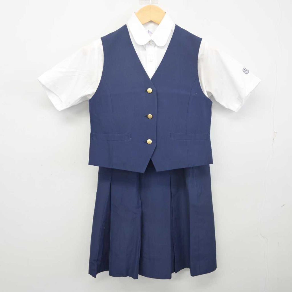 【中古】埼玉県 和光国際高等学校 女子制服 3点 (ベスト・シャツ・スカート) sf055882