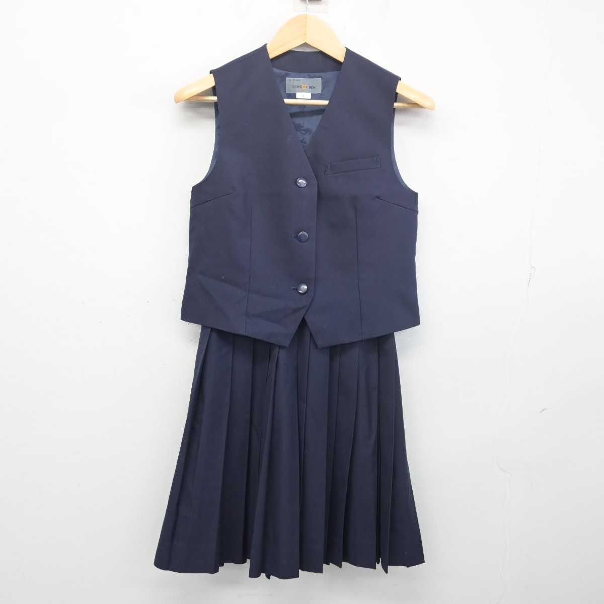 【中古】埼玉県 さいたま市立美園中学校 女子制服 2点 (ベスト・スカート) sf055904