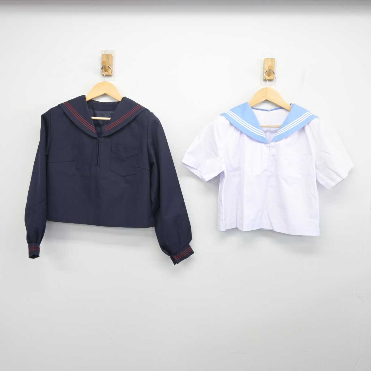 【中古】青森県 弘前大学教育学部附属中学校 女子制服 2点 (セーラー服) sf055923