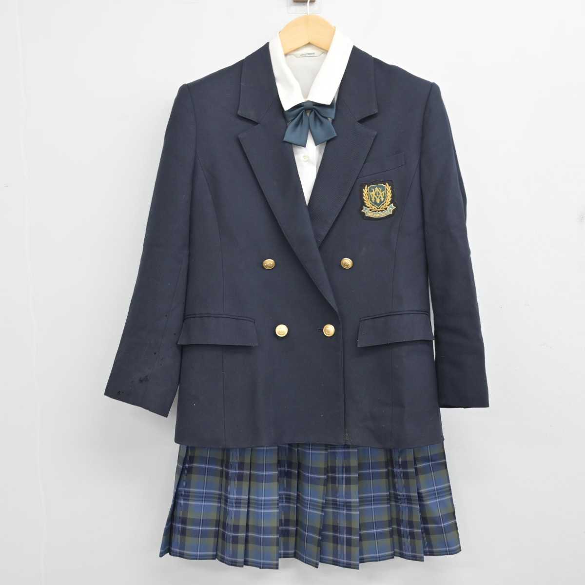 【中古】千葉県 若松高等学校 女子制服 4点 (ブレザー・シャツ・スカート) sf055925