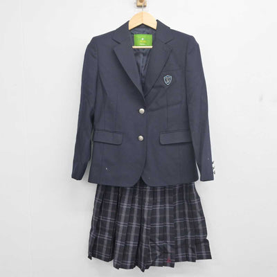 【中古】岡山県 精華学園高等学校 女子制服 2点 (ブレザー・スカート) sf055927