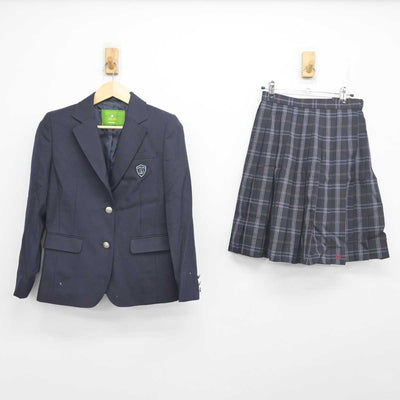 【中古】岡山県 精華学園高等学校 女子制服 2点 (ブレザー・スカート) sf055927