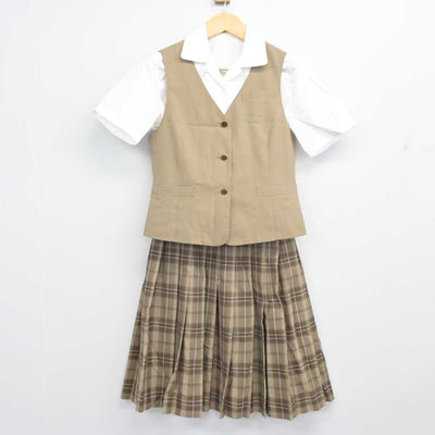 【中古】静岡県 不二聖心女子学院高等学校 女子制服 5点 (ベスト・シャツ・スカート) sf055941