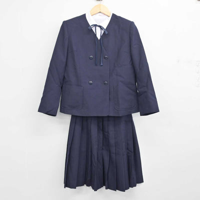 【中古】兵庫県 東谷中学校 女子制服 4点 (ブレザー・シャツ・スカート) sf055953