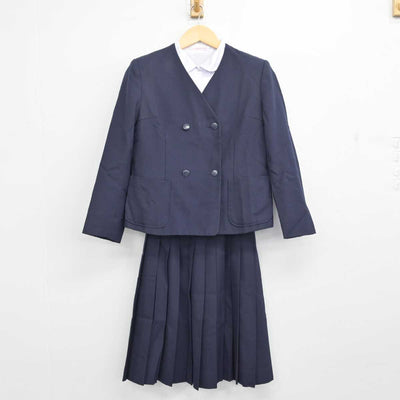 【中古】兵庫県 東谷中学校 女子制服 3点 (ブレザー・シャツ・スカート) sf055954