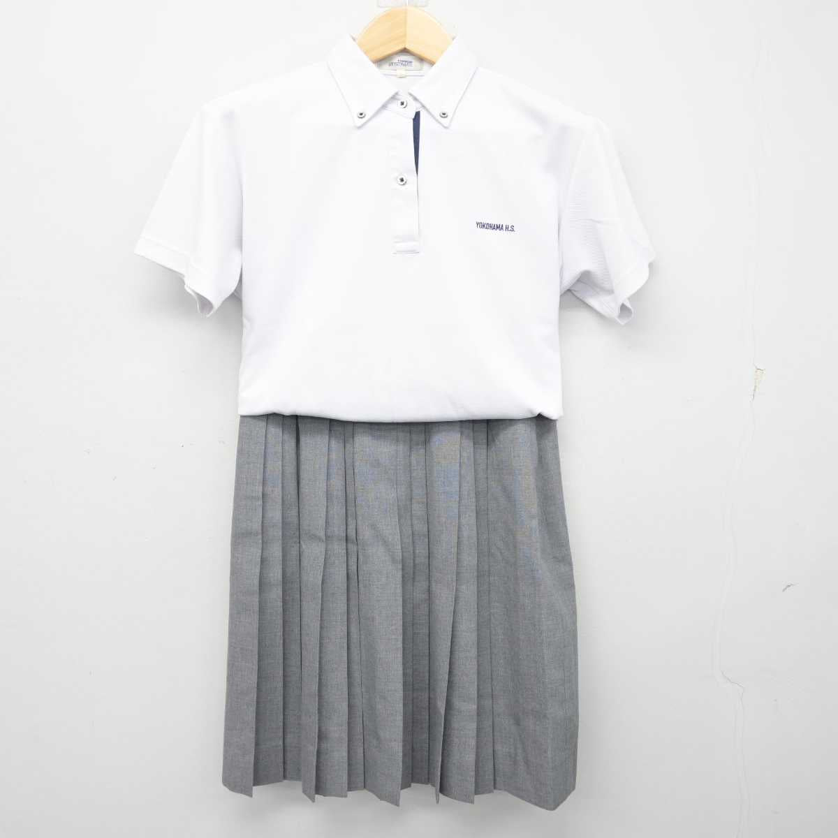 【中古】神奈川県 横浜高等学校 女子制服 2点 (シャツ・スカート) sf055983