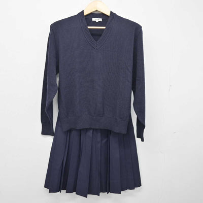 【中古】東京都 東京女学館中学校 女子制服 2点 (ニット・スカート) sf055985