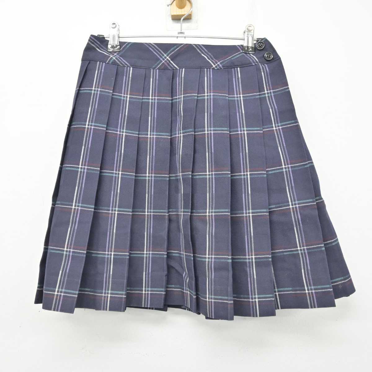 【中古】神奈川県 英理女子学院高等学校 女子制服 2点 (ニットベスト・スカート) sf055992