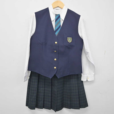 【中古】福岡県 第一薬科大学附属高等学校 女子制服 6点 (ブレザー・ベスト・シャツ・スカート) sf055994