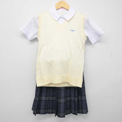 【中古】埼玉県 常盤高等学校 女子制服 3点 (ニットベスト・シャツ・スカート) sf056018