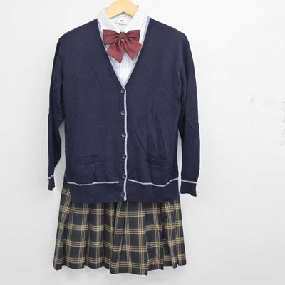 【中古】滋賀県 滋賀学園高等学校 女子制服 5点 (ブレザー・ニット・シャツ・スカート) sf056022