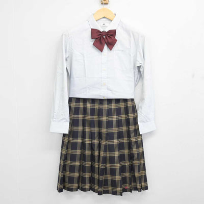 【中古】滋賀県 滋賀学園高等学校 女子制服 5点 (ブレザー・ニット・シャツ・スカート) sf056022