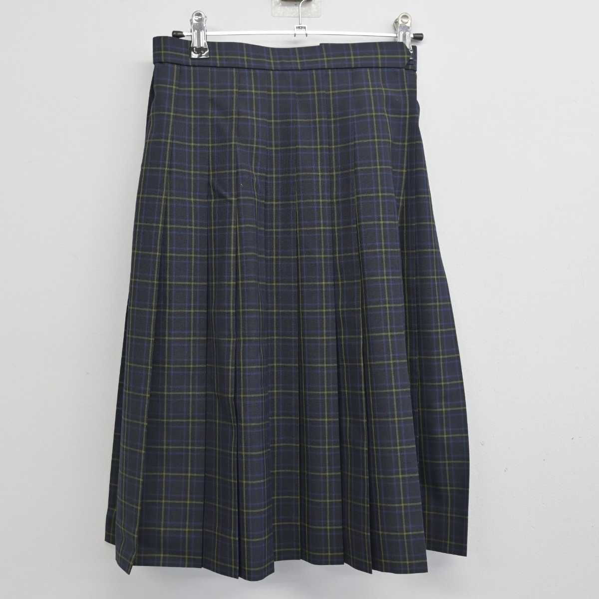 【中古】埼玉県 川通中学校 女子制服 3点 (ニットベスト・シャツ・スカート) sf056025