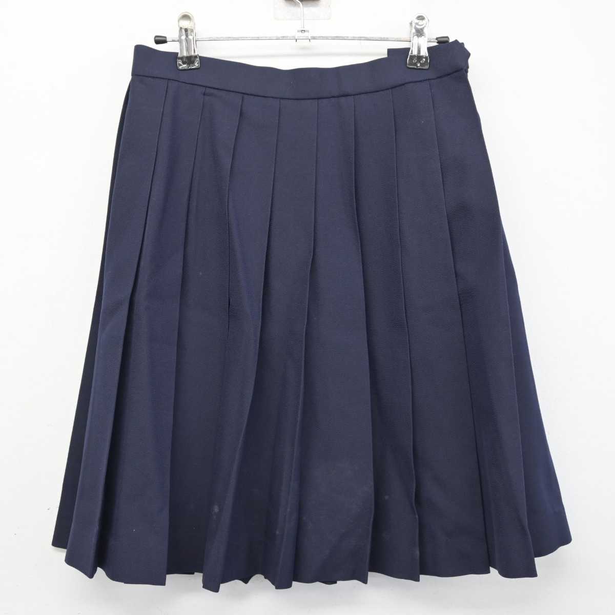 【中古】千葉県 市川東高等学校 女子制服 4点 (ニット・シャツ・スカート) sf056036