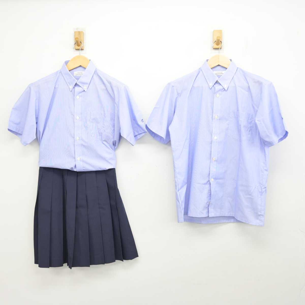 【中古】千葉県 市川東高等学校 女子制服 3点 (シャツ・スカート) sf056038