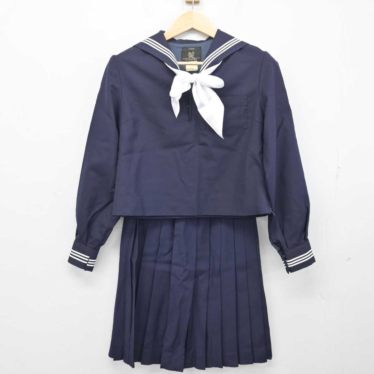 【中古】東京都 実践女子学園中学校 女子制服 5点 (セーラー服・スカート) sf056039