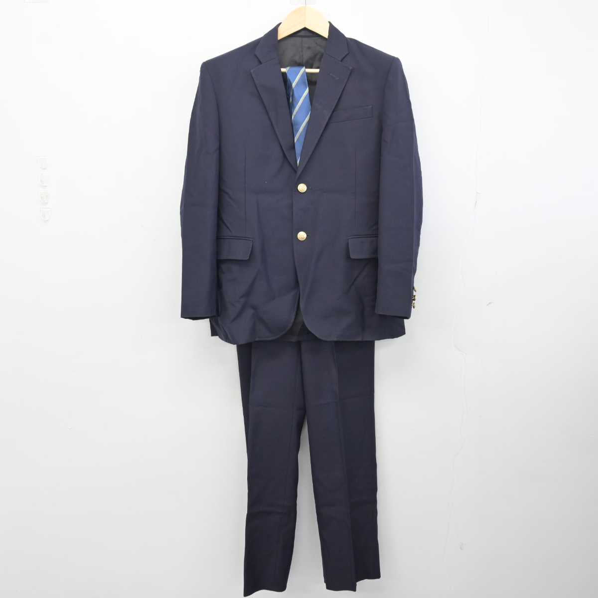 【中古】東京都 三田高等学校 男子制服 3点 (ブレザー・ズボン) sf056043