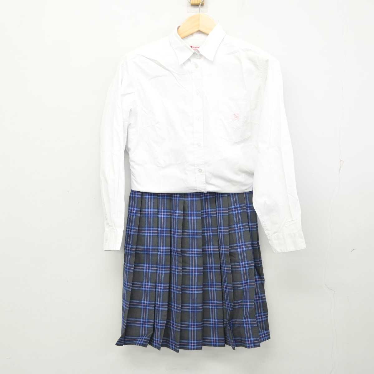 【中古】神奈川県 日本大学高等学校 女子制服 2点 (シャツ・スカート) sf056051