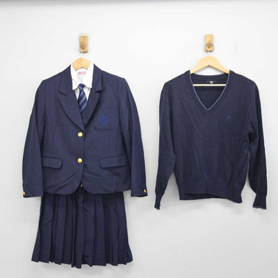 【中古】神奈川県 日本大学高等学校 女子制服 5点 (ブレザー・ニット・シャツ・スカート) sf056052