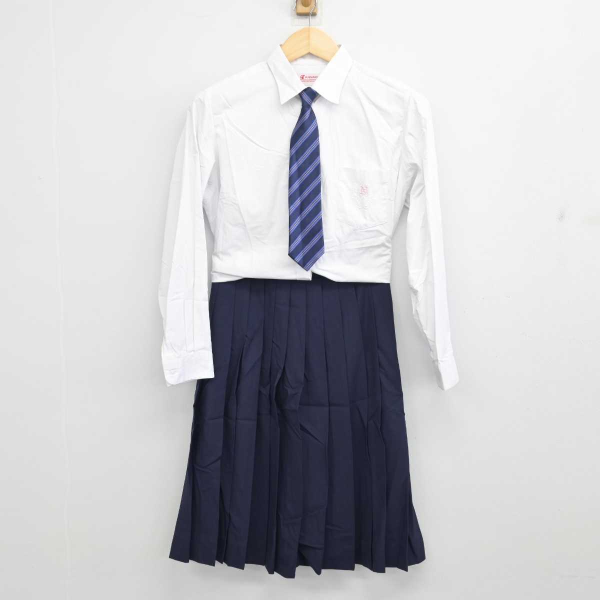 【中古】神奈川県 日本大学高等学校 女子制服 5点 (ブレザー・ニット・シャツ・スカート) sf056052