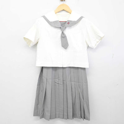 【中古】神奈川県 日本大学中学校 女子制服 3点 (セーラー服・スカート) sf056056