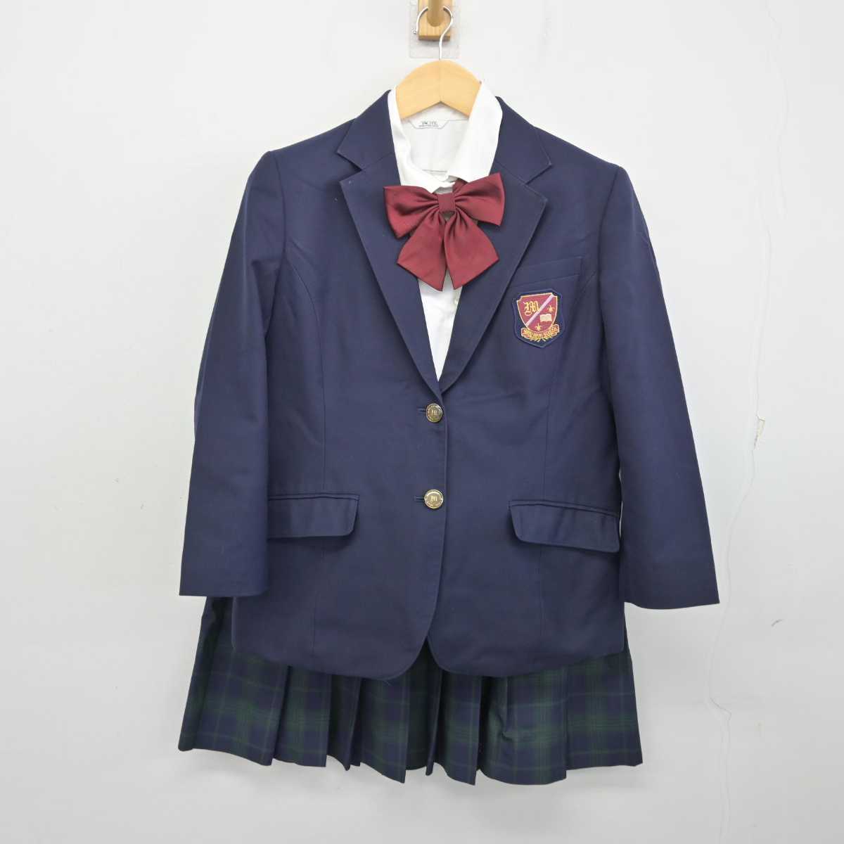 【中古】栃木県 壬生高等学校 女子制服 4点 (ブレザー・シャツ・スカート) sf056065