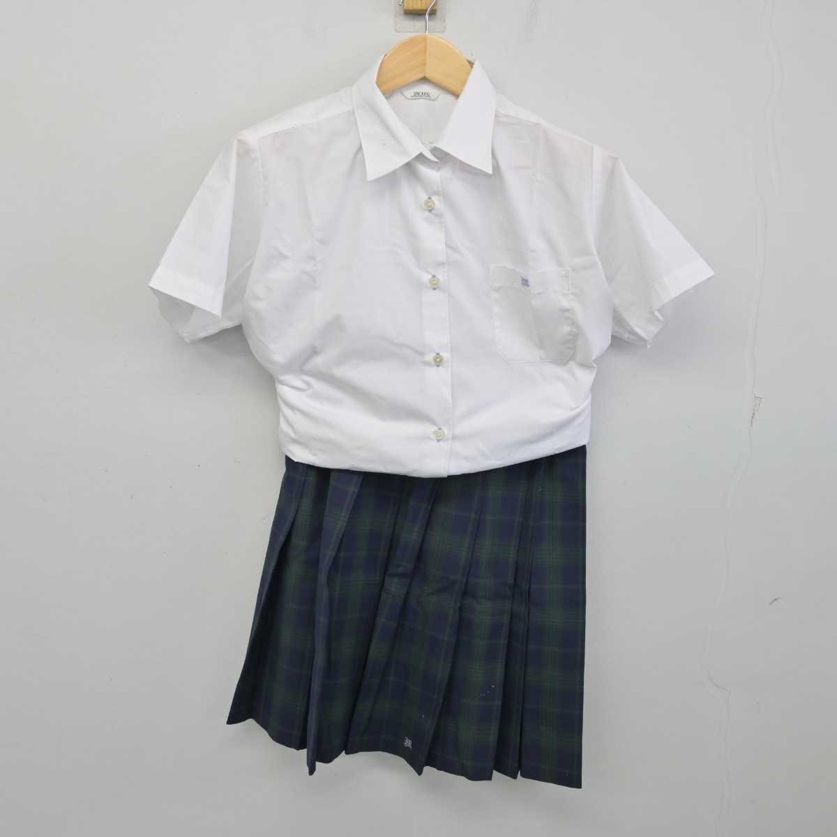 【中古】栃木県 壬生高等学校 女子制服 2点 (シャツ・スカート) sf056066