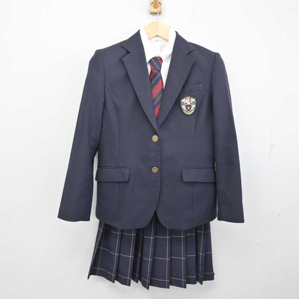 【中古】栃木県 那須清峰高等学校 女子制服 4点 (ブレザー・シャツ・スカート) sf056076