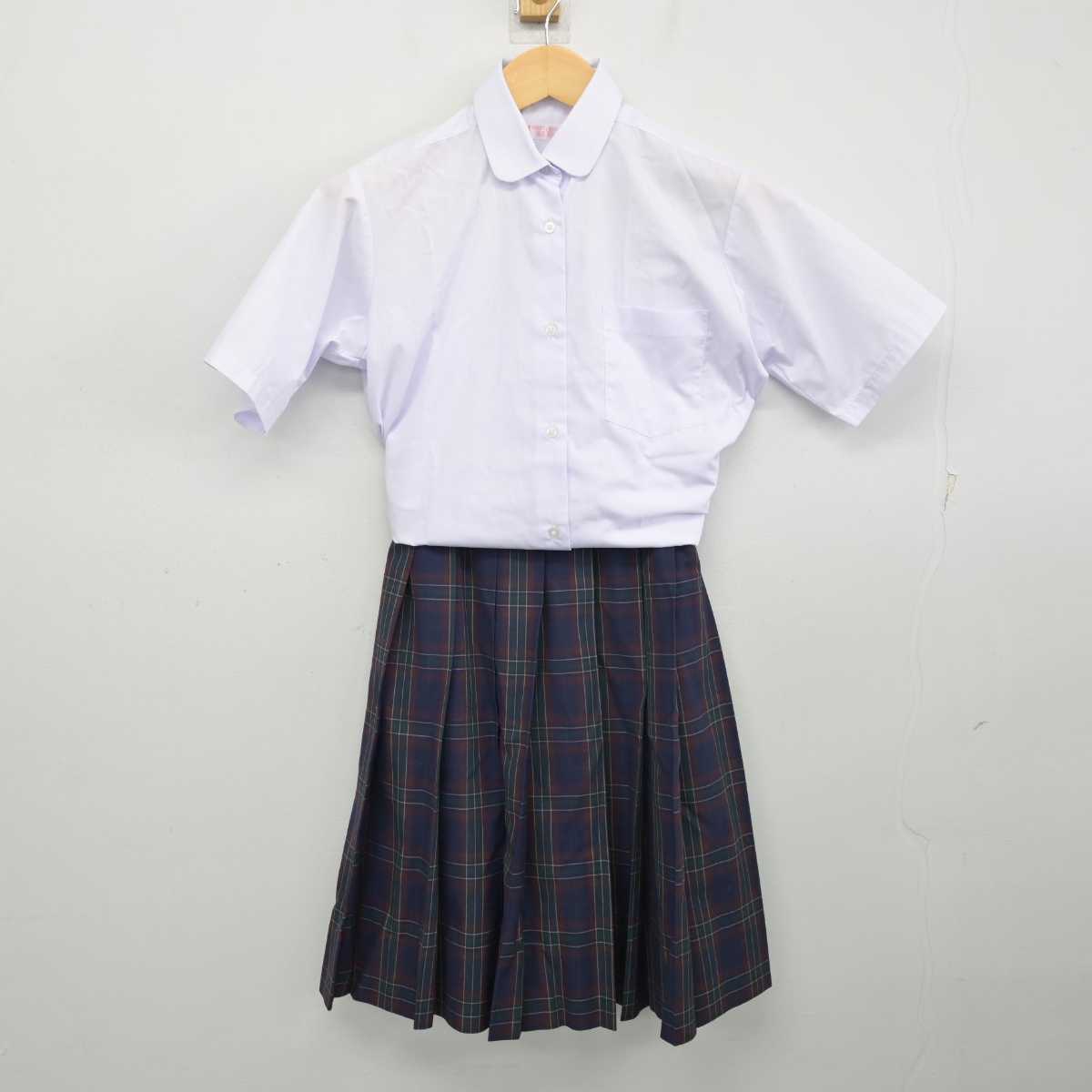 【中古】栃木県 鬼怒中学校 女子制服 2点 (シャツ・スカート) sf056108